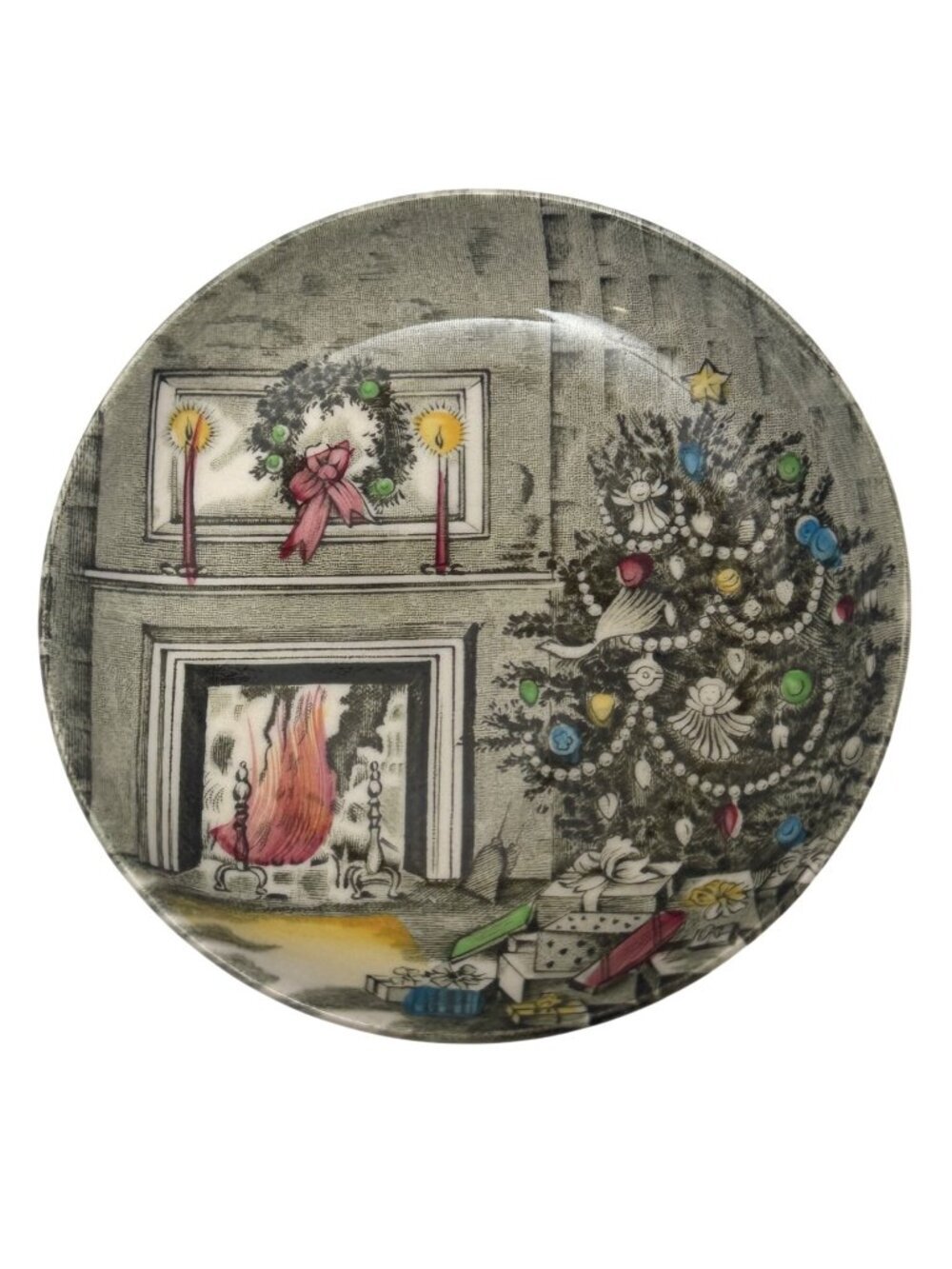 Johnson Brothers Merry Christmas Butter Pat Dish England Ironstone Vintage 4"